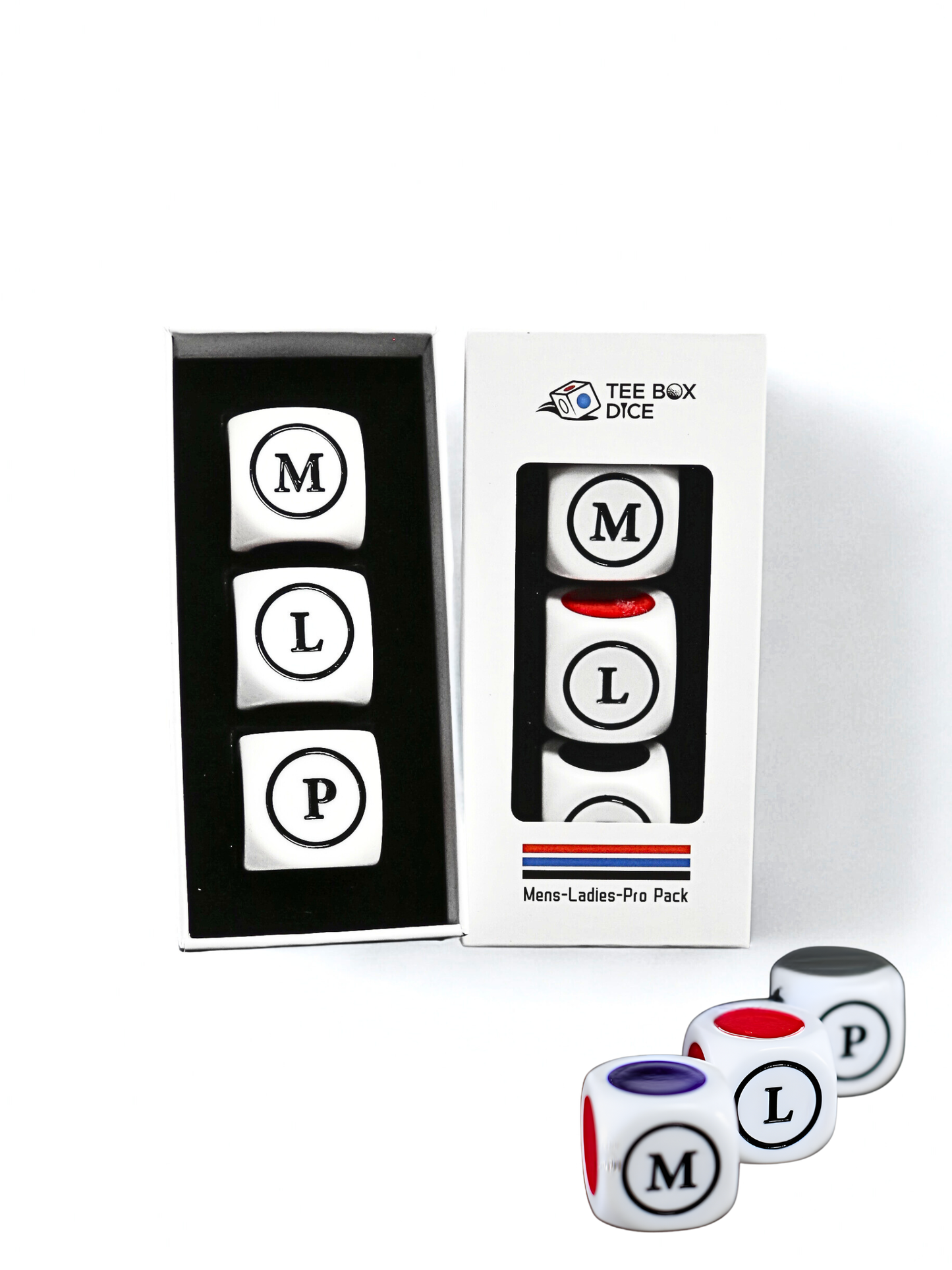Tee Box Dice 3 Pack Dice Set